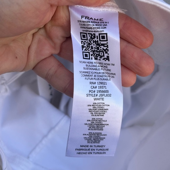 Frame White Jet Set Flare, BNWT, size 2 (Waist 30-34) - Picture 14 of 15